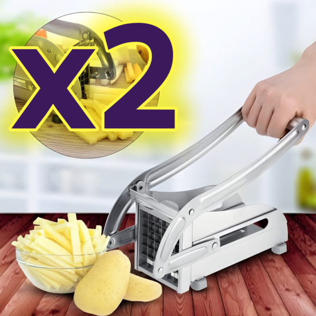 قطاعة البطاطا و الخضر من الاينوكس بجودة عالية - طلب 2 قطع